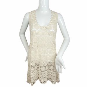 Lovers + Friends Crochet Lace Dress/Swim Cover L